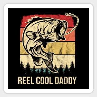 Vintage Reel Cool Daddy Retro Bass Fishing Sticker